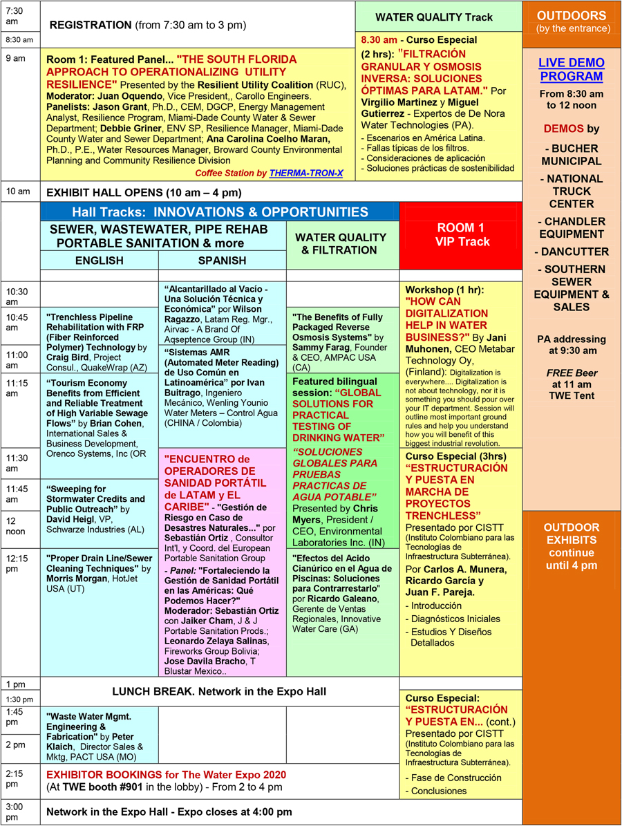 The Water Expo Program Thursday